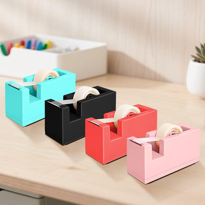 1 Desktop Stapler & 1 Tape Dispenser,Pink Stapler