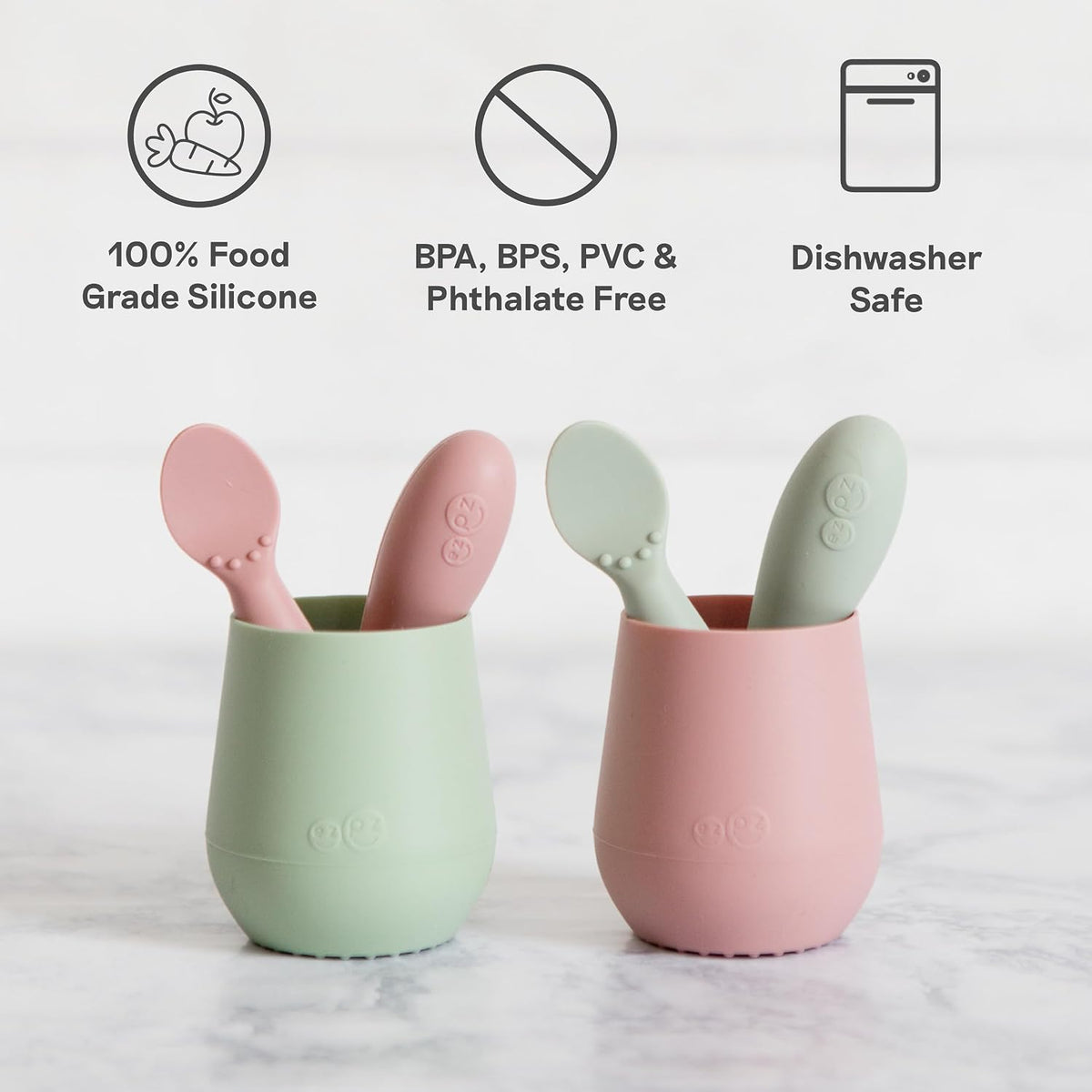 Tiny Spoon (2 Pack in Blush) - 6 Months+ - Baby Led Weaning Essentials