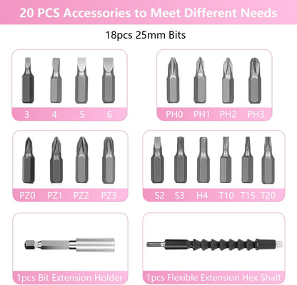 3.6V Electric Screwdriver Rechargeable, Cordless Screwdriver