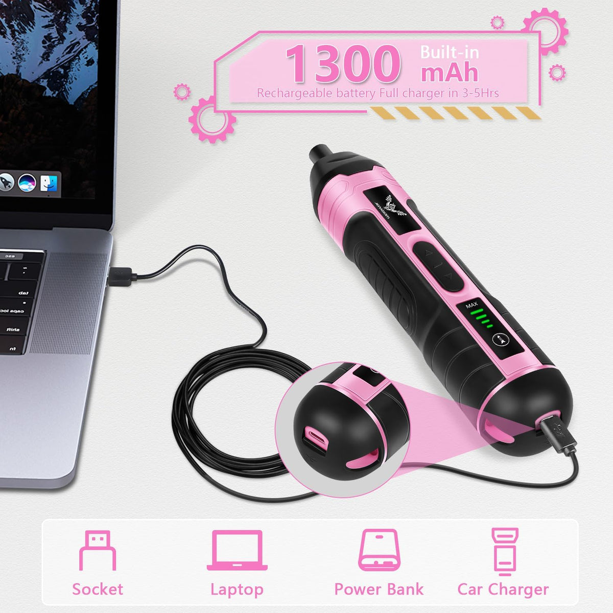 3.6V Electric Screwdriver Rechargeable, Cordless Screwdriver