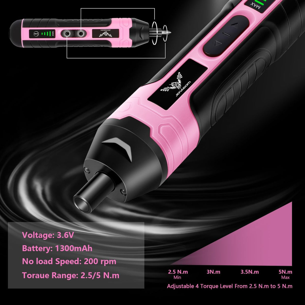 3.6V Electric Screwdriver Rechargeable, Cordless Screwdriver