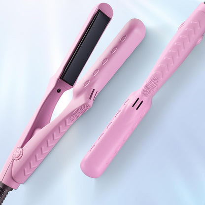 Mini Flat Iron, Dual Voltage Travel Hair Straightener, Tourmaline Ceramic Small Flat Irons for Short Hair/Bangs (Pink, 0.5 Inch, SleekMini)