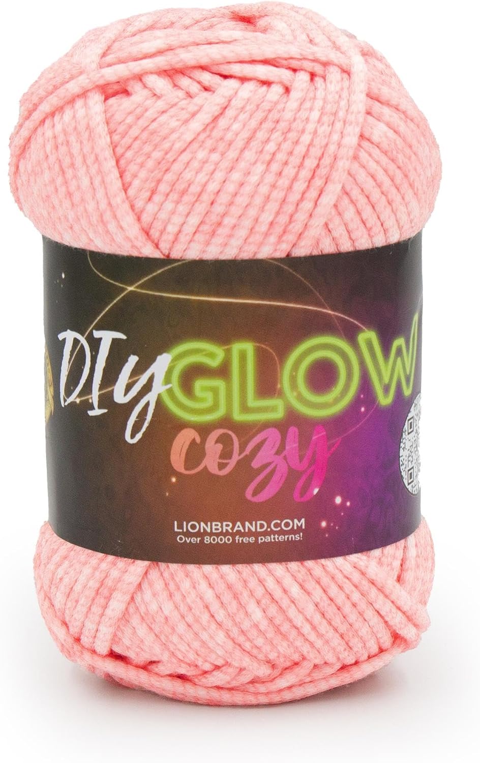 DIY Glow Cozy Glow in the Dark Yarn, Pink, 1 Pack