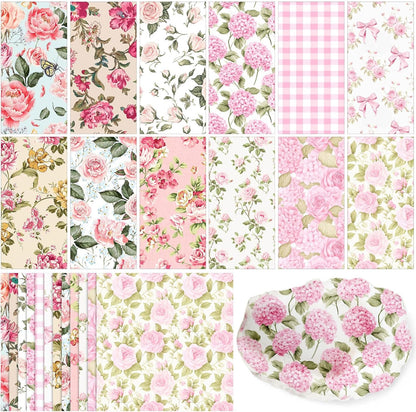 144 Pack Floral Decoupage Paper Napkins, 12 Styles Assorted Flower Decorative Cocktail Napkins for DIY Crafting Holiday Birthday Party Wedding Baby Shower, Each Unfolded 13 Inch