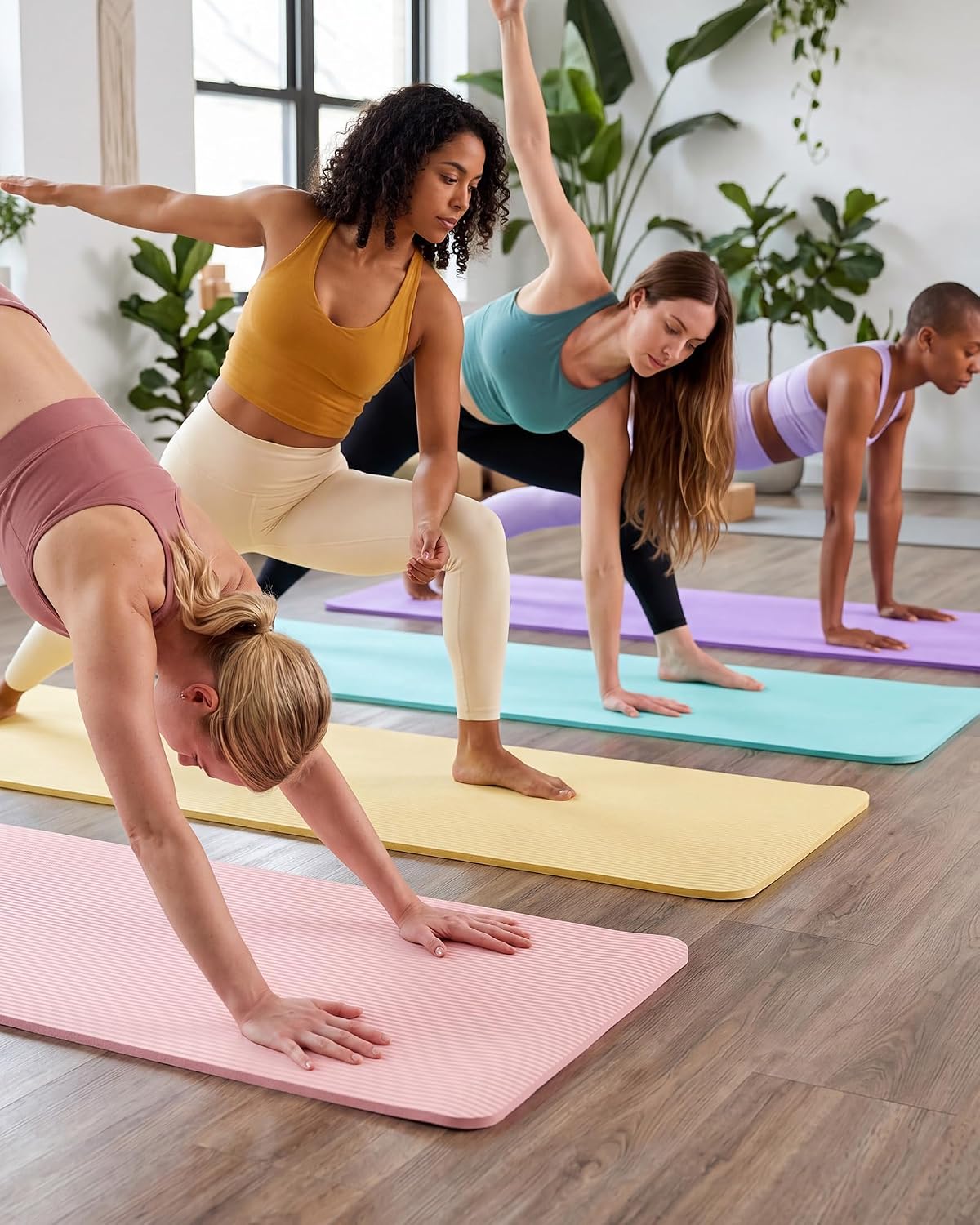Yoga Mats (72x24) 3/8 Inch Thick Exercise Yoga Mat for Home Workout with Strap Non Slip Pilates Gym Supplies for Women Men