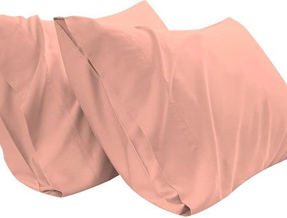 TBM Oversize Pillow Case Extra Large Fits Even The Fluffiest Pillows Including Huge Gaint Pillows Extra Tall Pillowcase 100% Egyptian Cotton 600 Thread Count (Peach Pink, Queen 23W X 34L)