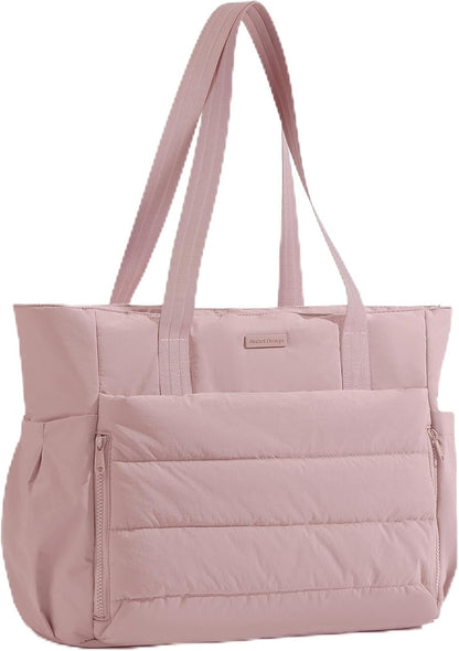 Work Tote Bag for Women, Puffy Large Lightweight Office Travel Purse