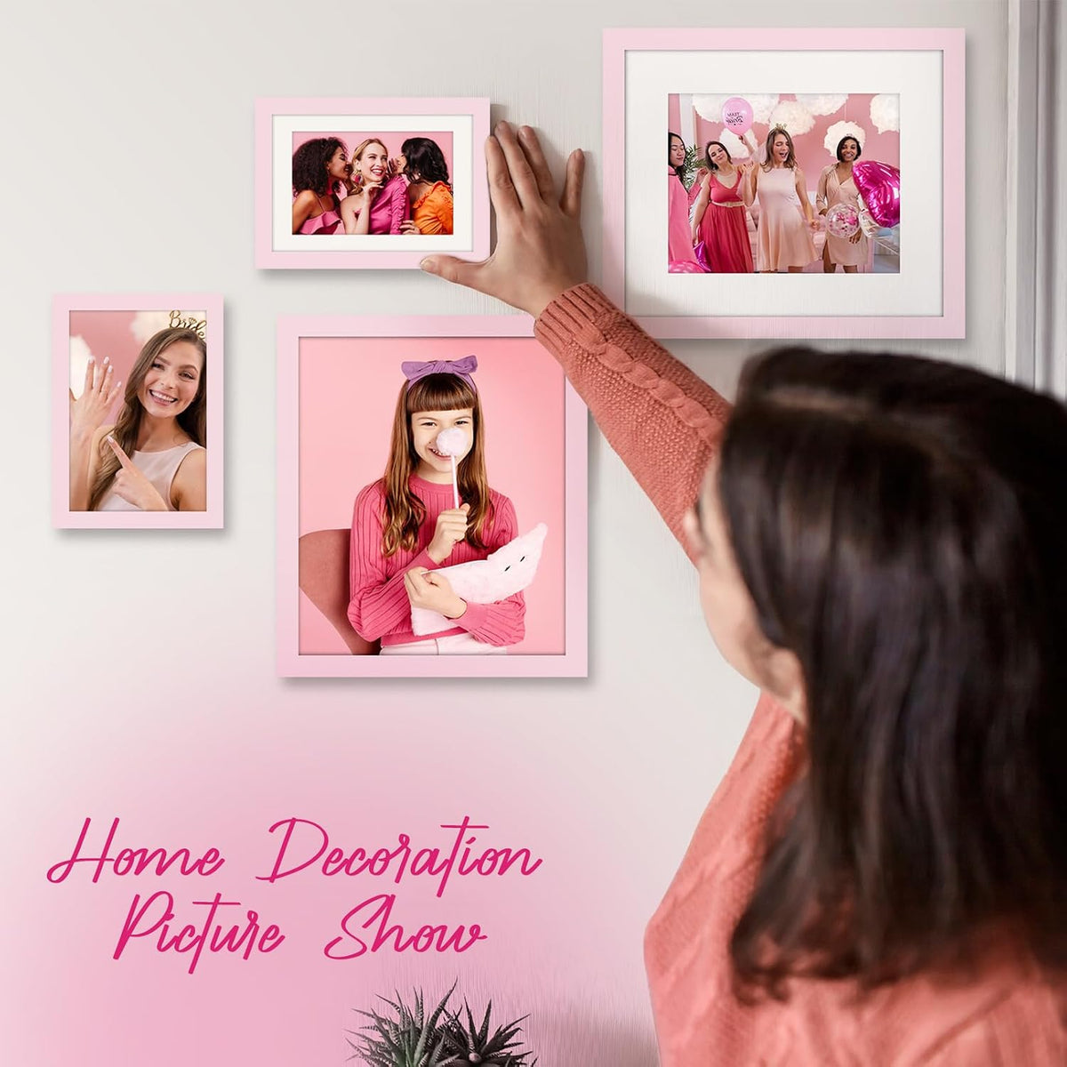 4x6 Picture Frames Matted to 3.5x5 with Mat (2 Pack, Light Pink)