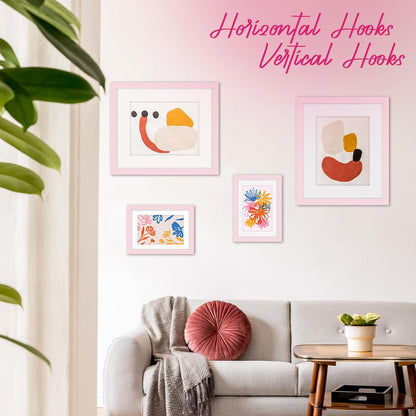 4x6 Picture Frames Matted to 3.5x5 with Mat (2 Pack, Light Pink)