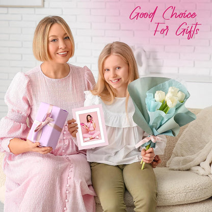 4x6 Picture Frames Matted to 3.5x5 with Mat (2 Pack, Light Pink)