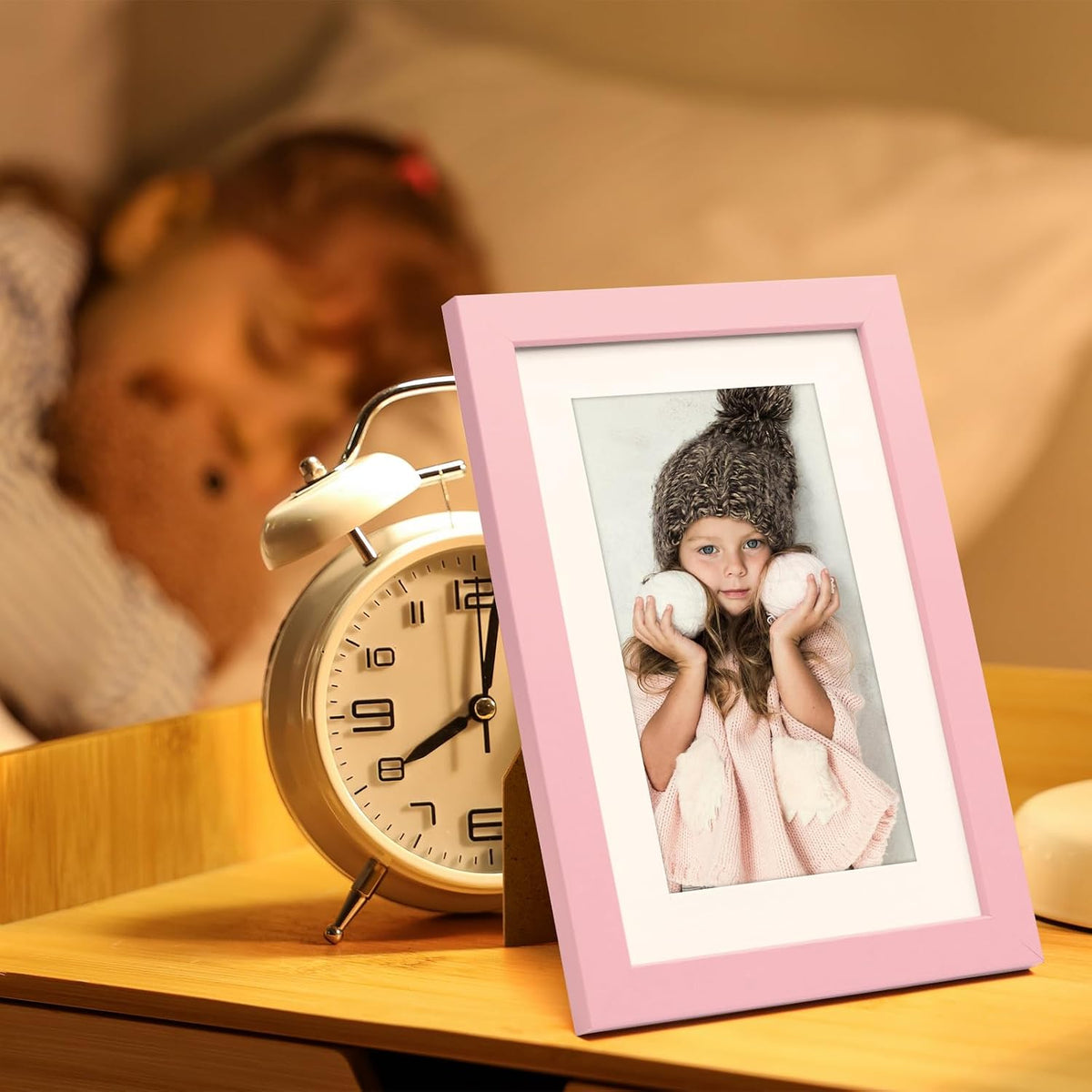 4x6 Picture Frames Matted to 3.5x5 with Mat (2 Pack, Light Pink)