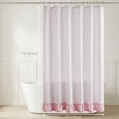 Intelligent Design Savanna Shower Curtain for Bathroom, 72 x 72, Pink