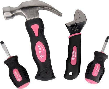 4 Piece Stubby Tool Set, Pink DT0240P