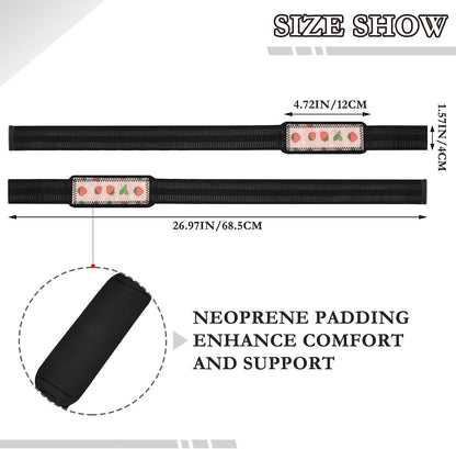 Cute Strawberry Pink Weightlifting Wrist Straps, Neoprene Padded Support with Anti-Slip Grip for Gym Training