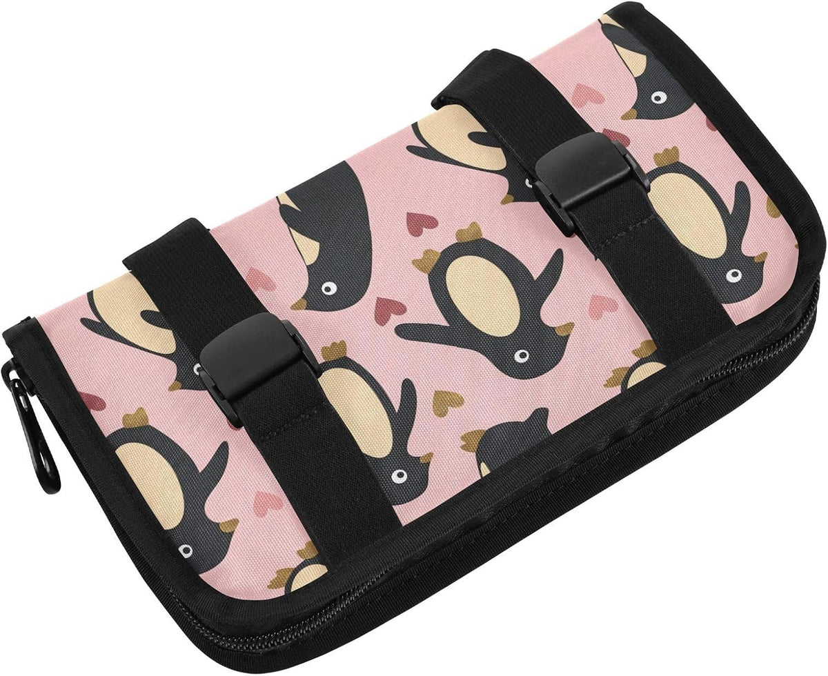Hanging tissue holder for car visor Penguin Peach Valentines Gold napkin holder sun visor with Adjustable straps & zipper Reusable auto accessories for Autos