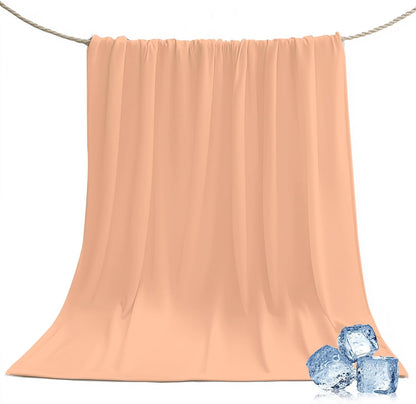 30"x40" Throw Cooling Blanket Peach Fuzz Pink Ice Silk Lightweight Breathable Soft Summer Blanket for Hot Sleepers Couch Bed Sofa Camping Solid Color