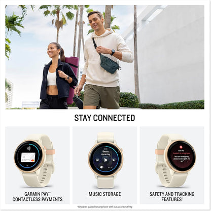vívoactive® 6, Health & Fitness GPS Smartwatch, Pink Dawn/Bone