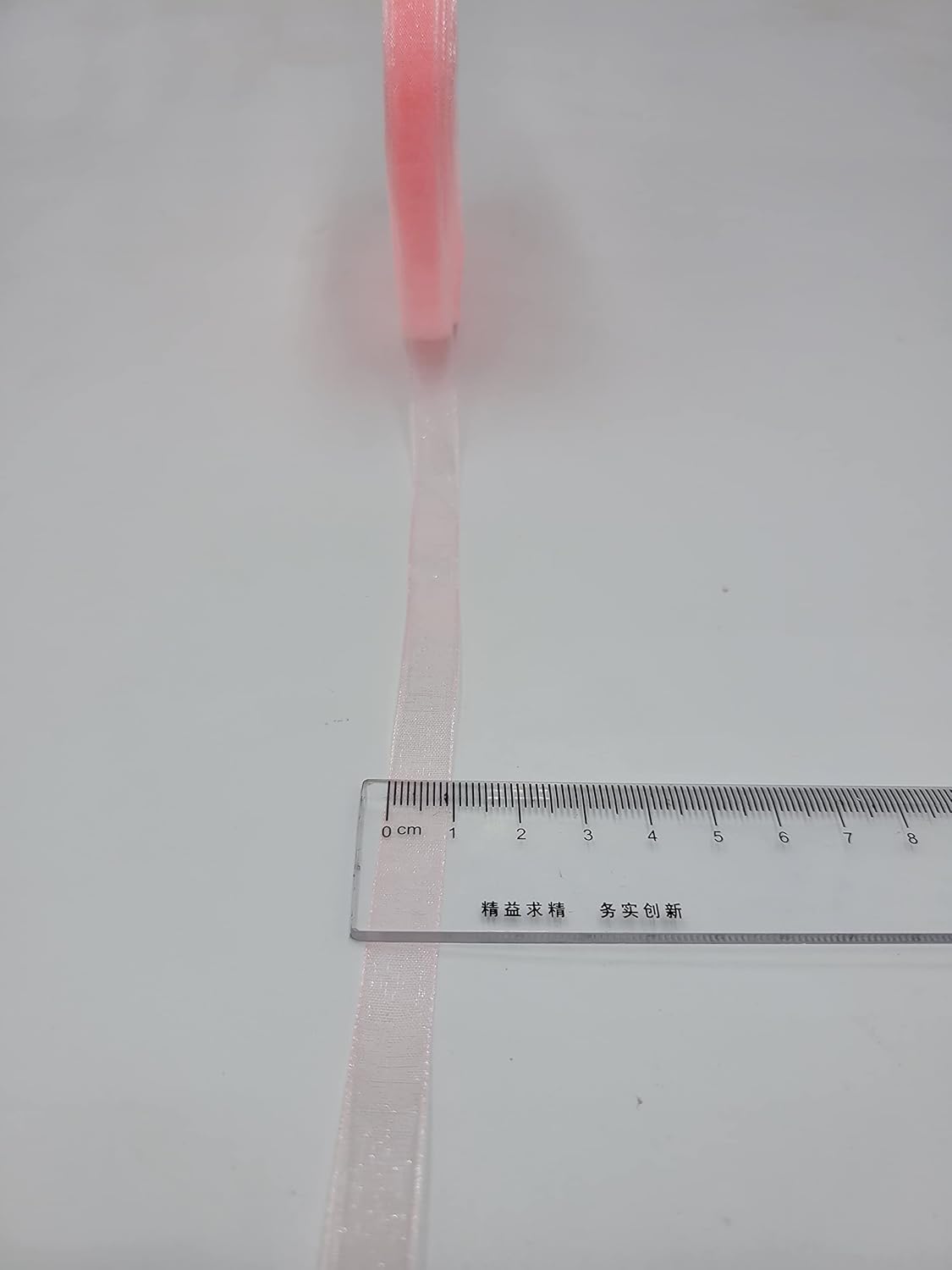 3/8 Inch Peach Sheer Organza Ribbon for Gift Bouquet Wrapping 50Yd