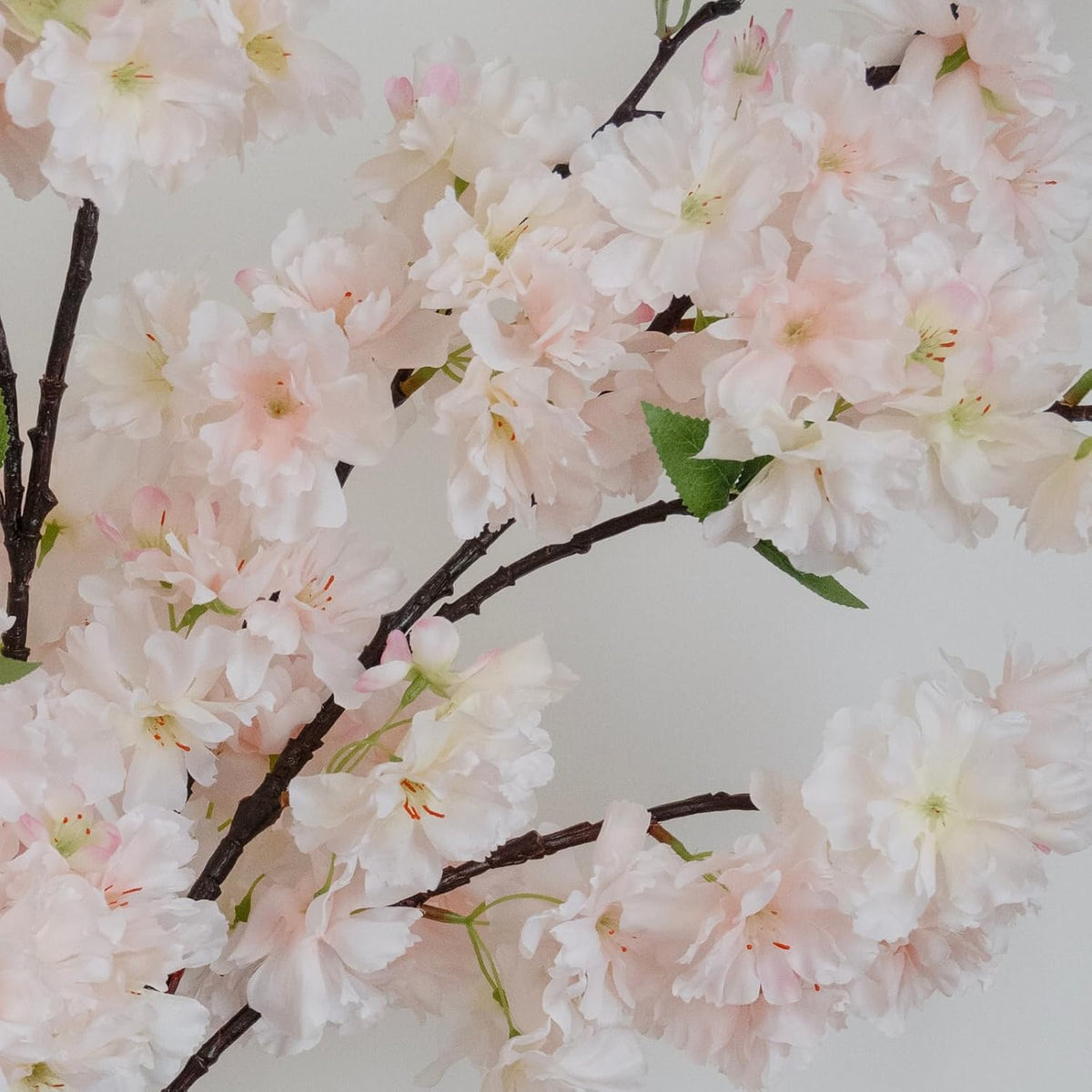 KBREE 47.2 inches Cherry Blossom Branches, 3 Pieces Artificial Flower Branches, Extra Long Pink Flower Stems for Vase, Cherry Blossom Decor for Home Weding Party or Office (Pale Pink)
