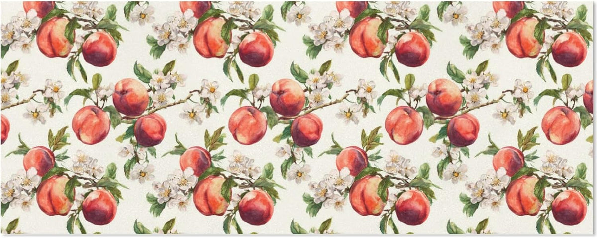 2 Rolls Birthday Wrapping Paper Roll - Watercolor Peaches Design Gift Wrap Perfect for Weddings, Brides, Holidays, Baby Showers - 58 x 22.8 inches