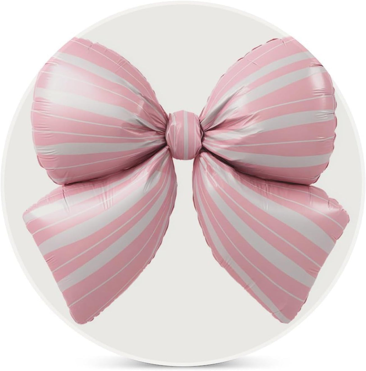 Light Pink Bow Balloon Candy Stripe Pattern Coasters Set of 4 Absorbent Coasters