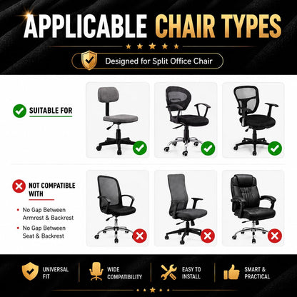 DEC Stretchable Desk Office Chair Seat Cushion Covers - Universal Spandex Computer Chair Slipcover - Anti-Scratch Dogs, Cats, Pets Removable Washable Cushion Protectors