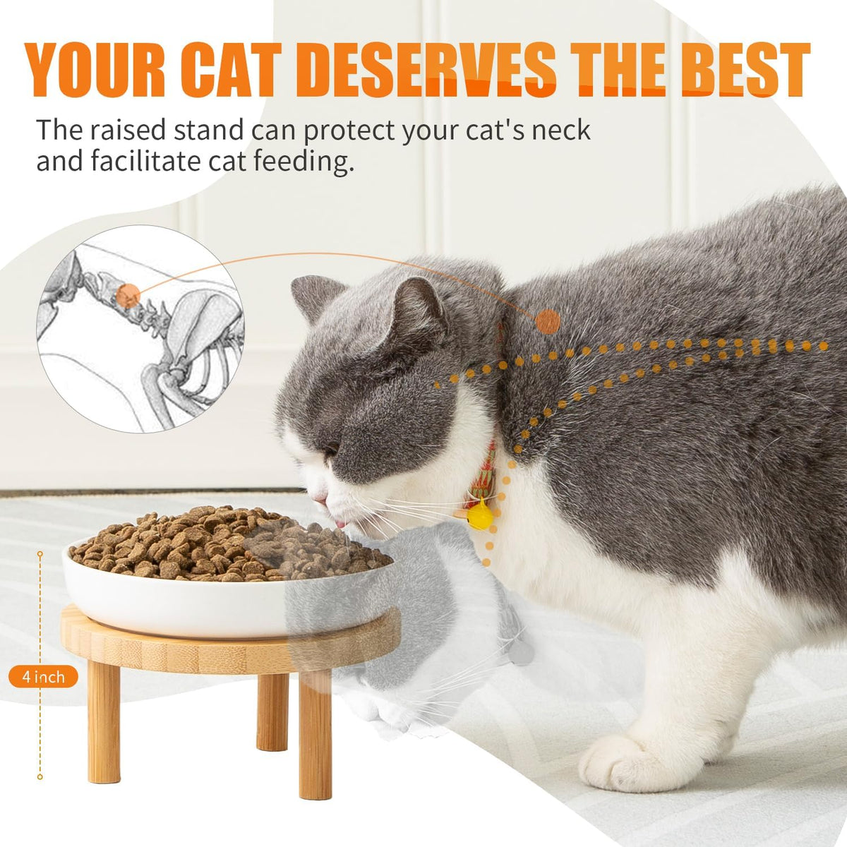 Lusifaco Shallow Wide Elevated Cat Bowls Whisker Fatigue(Pink,Set of 2)