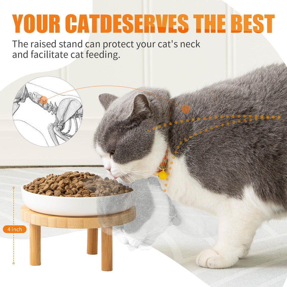 Lusifaco Shallow Wide Elevated Cat Bowls Whisker Fatigue(Pink,Set of 2)