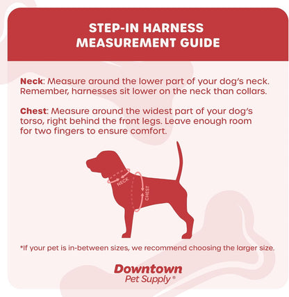 Step-in Dog Harness – No Pull, Adjustable Padded Mesh with Reflective Trim, Secure Buckle Strap – Comfortable & Breathable Small Dog Harness, Small, Pink