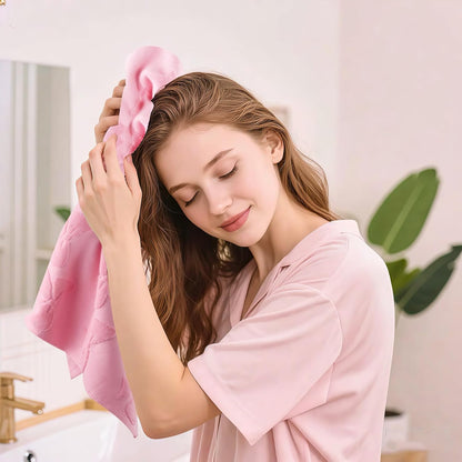 4 PCS Cotton Towel Set Contain 2 Hand Towels 14x30in & 2 Wash Coths 14x14in