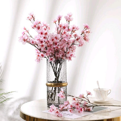 4PCS 15.7" Cherry Blossom Branches Artificial Pink Flowers