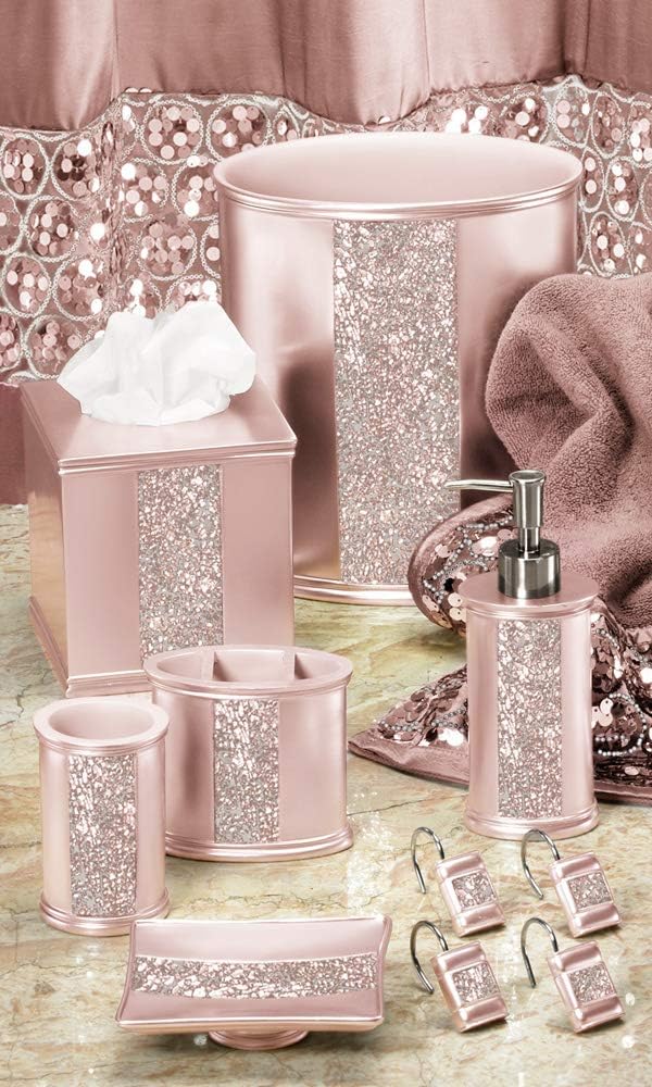 Sinatra Modern Bath Tissue Box Modern Classic Contemporary Decorative Beautiful Designs Bathroom Decor for Home Luxury Bath, Blush