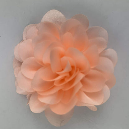 Peach Chiffon Ruffled Fabric Flower for DIY Handmade Decorative, Hair Clip,Scrapbooking and More Decoration 10PC (2-3/8" Inch)