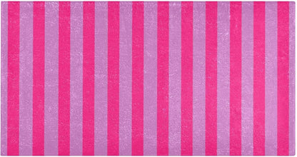Rosy Pink Stripes Bath Mat, Soft Absorbent Bath Rug, Non Slip Washable Bathroom Mat for Shower and Tub, Home Decor 39x20 Inch
