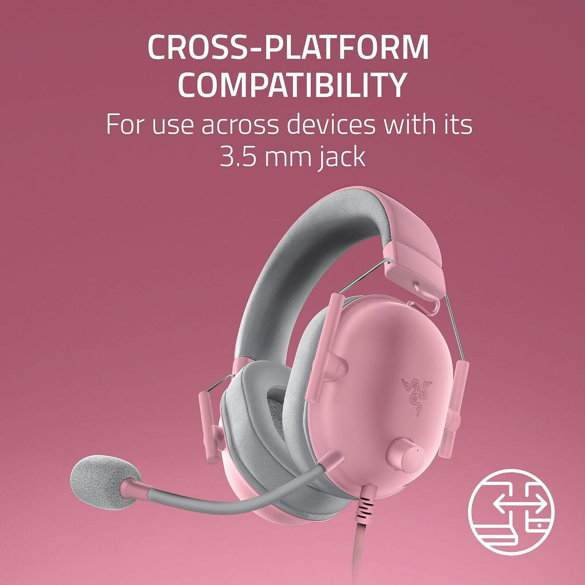 BlackShark V2 X Wired Xbox Gaming Headset, Pink