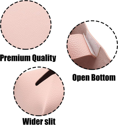 Pink Tissue Box Cover 5 Inch PU Leather Cube Tissue Box Cover