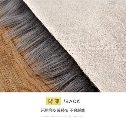 Heart Shaped Soft Faux Sheepskin Fur Area Rugs for Home Sofa Floor Mat Plush, 3ft x 2.2ft (Pink)