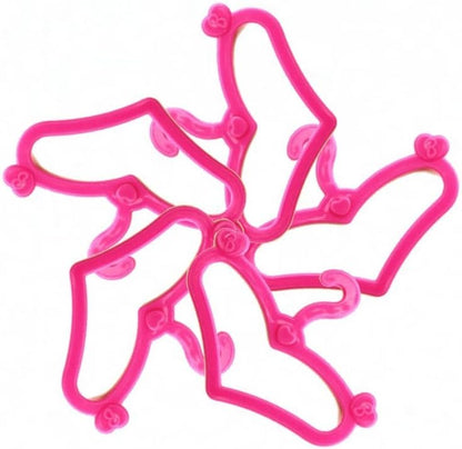 60 PCS Pink Plastic Little Hangers for Girl Doll Dress Clothes Gown Doll Clothes Accessories