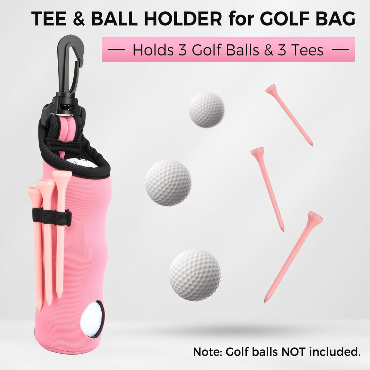 Pink Golf Accessories for Women, Acrylic Paint Ink 16 Pcs Golf Essentials Kit - Golf Club Brush & Golf Towel, Tee & Ball Holder for Bag, Divot Tool & Ball Maker, Golf Club Cleaning Kit - Golf Gifts