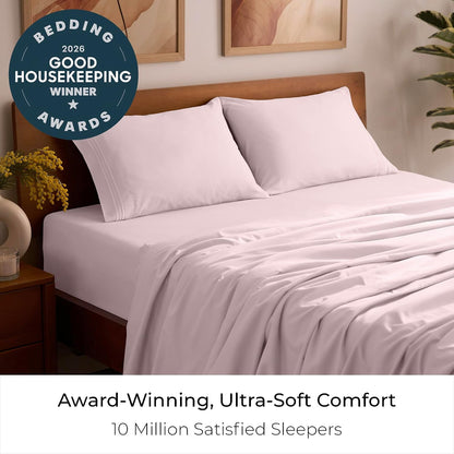 Iconic 4-Piece, Ultra Soft Sheet Set (Full, Blush Pink)