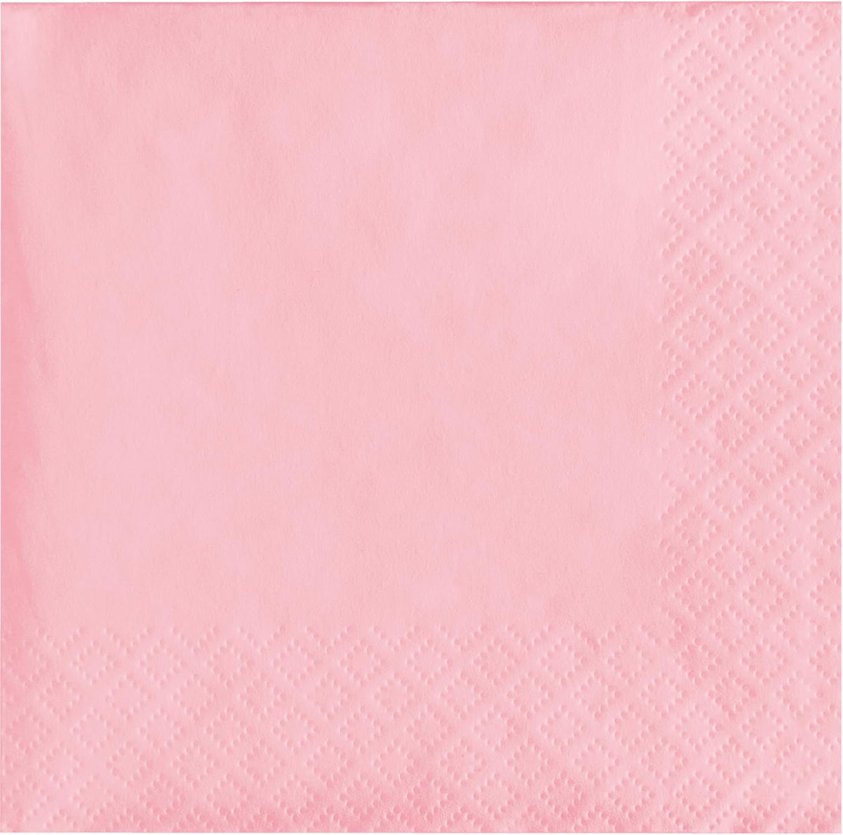 Touch of Color Party Paper Beverage Napkins, Classic Pink, 5 in, 50 ct