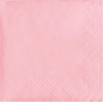 Touch of Color Party Paper Beverage Napkins, Classic Pink, 5 in, 50 ct