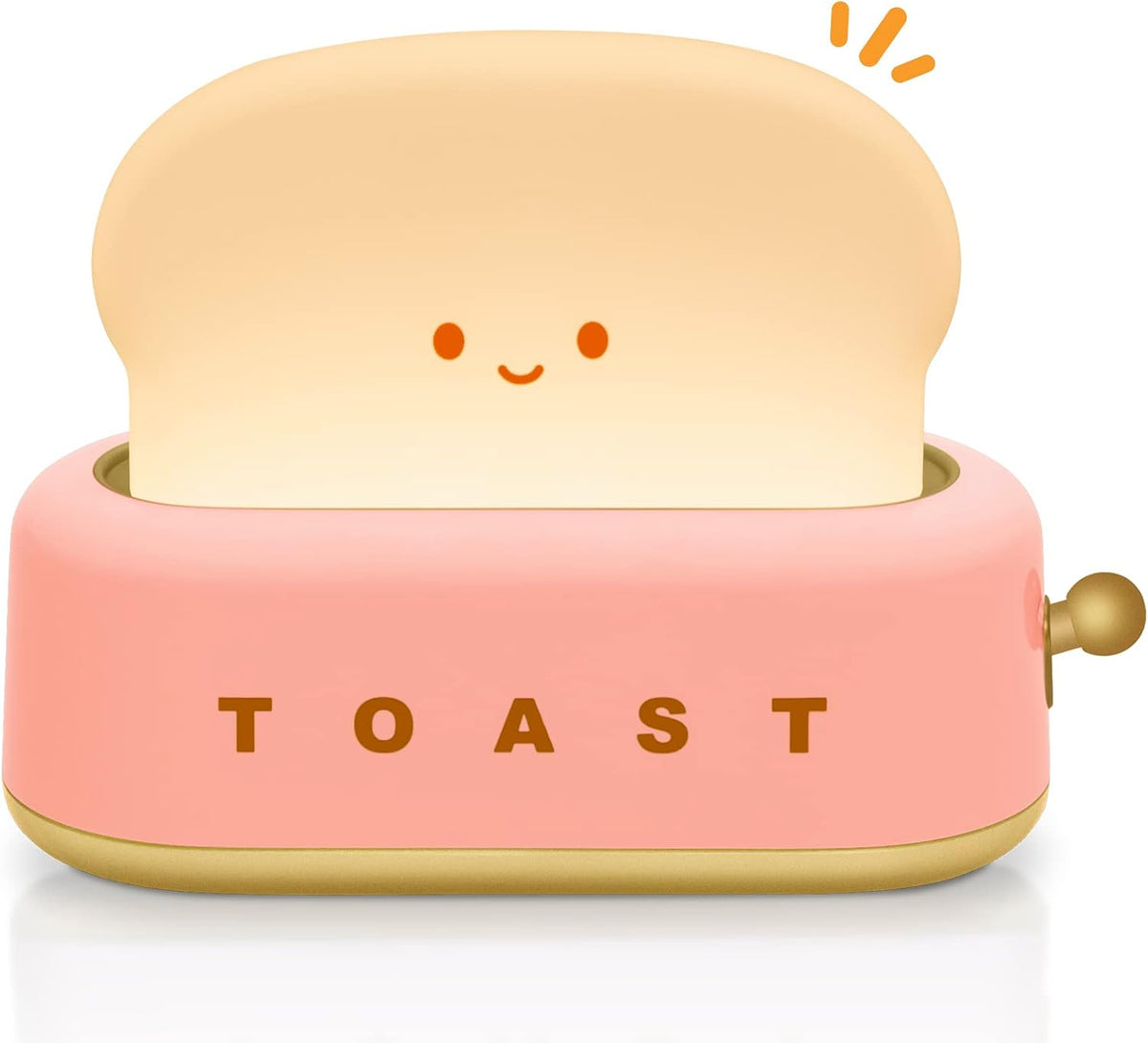 Desk Decor Cute Pink Toast Lamp Small Desk Lamp Night Light for Kids