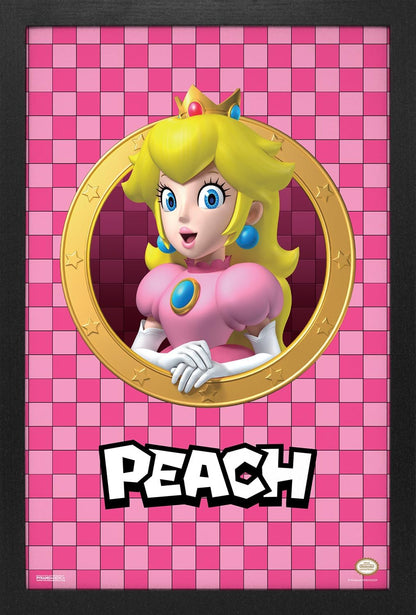Super Mario- 3D Port- Princess Peach - 11 x 17 Framed Poster Wall Art Print