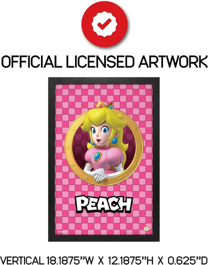 Super Mario- 3D Port- Princess Peach - 11 x 17 Framed Poster Wall Art Print
