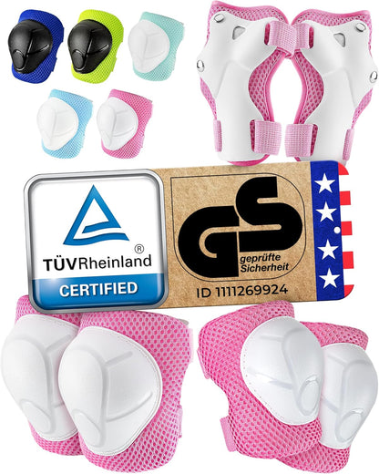 6pcs Complete Set 3-12 Years- Knee Pads Elbow Pads and Wrist Guards