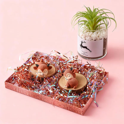 PAPER FAIR Metallic Iridescent Rose Gold Crinkle Cut Paper Shredded Filler, 5OZ Rosy Pink Gold Grass Raffia Tissue, Strands Shred Craft Bedding Cushion Paper, for Christmas Wedding Mothers Day Bridesmaid Engagement Gift Boxes Bags Retail Decoration