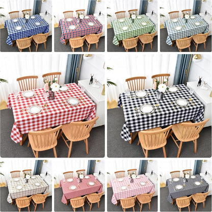 Waterproof Checkered Tablecloth Runner Fabric - Rectangle 12x108 Inch Classic Gingham Buffalo Plaid Table Cloth for Indoor/Outdoor Use - Table Cover for Kitchen, BBQs, and Parties