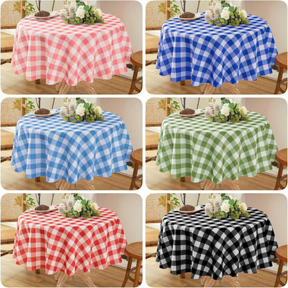 Waterproof Checkered Tablecloth Runner Fabric - Rectangle 12x108 Inch Classic Gingham Buffalo Plaid Table Cloth for Indoor/Outdoor Use - Table Cover for Kitchen, BBQs, and Parties