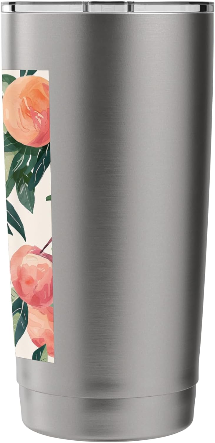 Vintage Fruit Pattern Art Peach Stainless Steel Insulated Tumbler